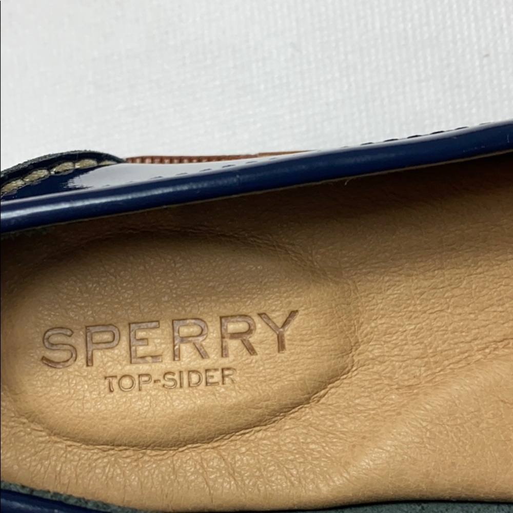 Sperry Seaport patent leather penny loafer navy - Picture 6 of 7